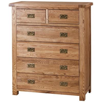Kingsbury Solid Oak 6 Drawer Tall Chest